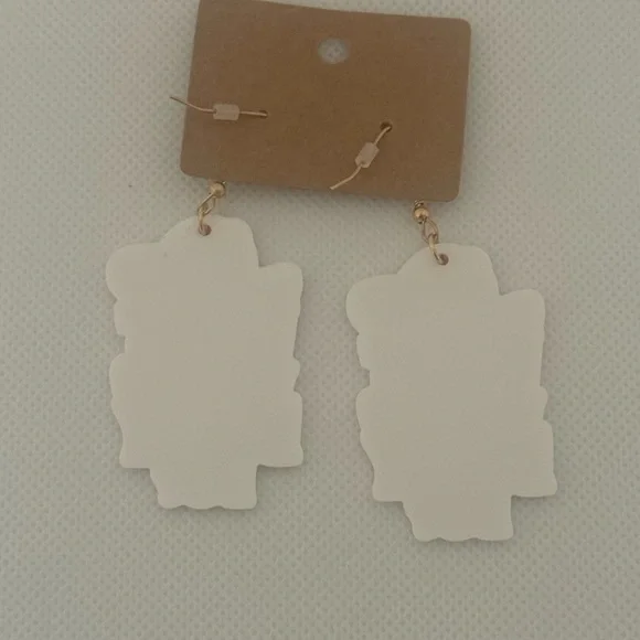 What Would Dolly Do? Earrings – Pink Acrylic Cowboy Hat Dangle – NWT - Picture 4 of 4